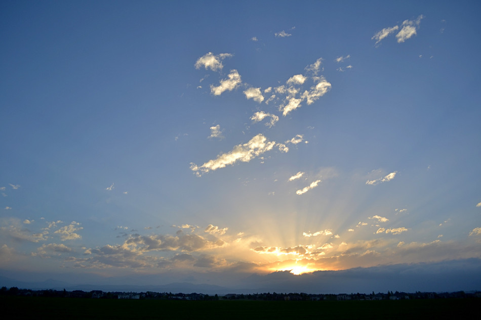 Sunset, crepuscular rays 2