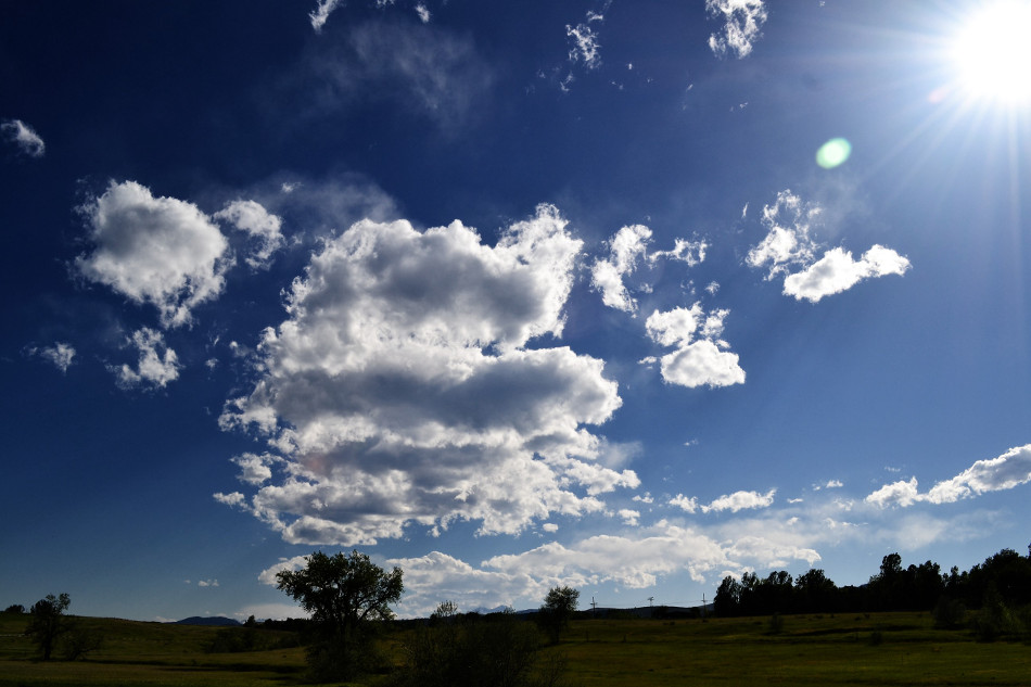 Late Afternoon Spring Fluffy Clouds