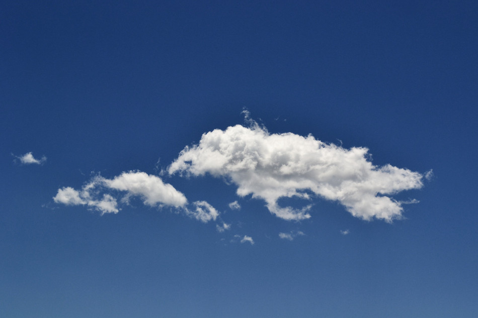A Lone Summertime Afternoon Cloud