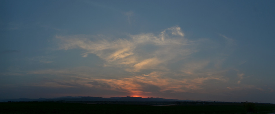 Wildfire Smoke Sunset Panoramic