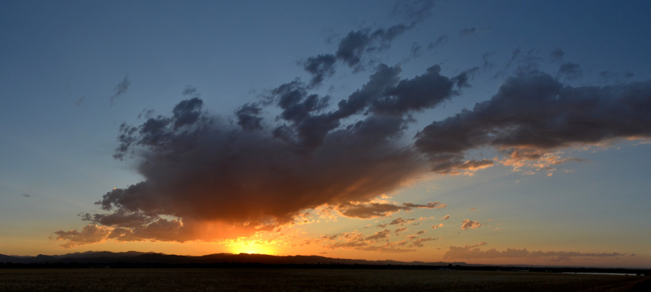 Orange Sunset Panoramic