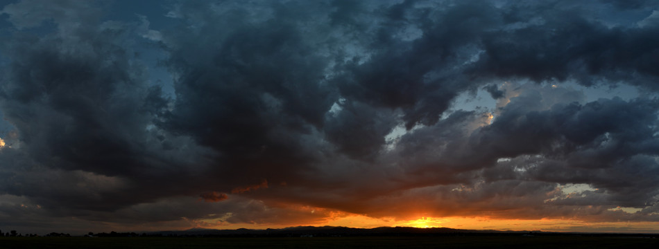 Stormy Panoramic Sunset