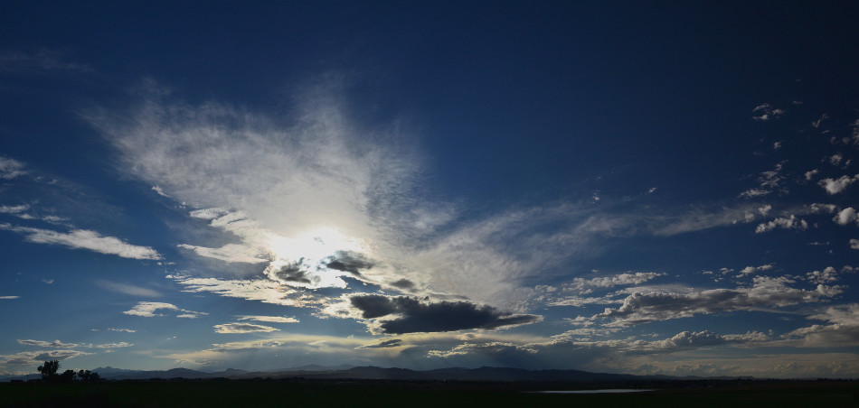 Bright Backlit Splash of Afternoon Clouds