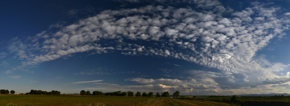 Panoramic Leopard Spot Stratus Clouds