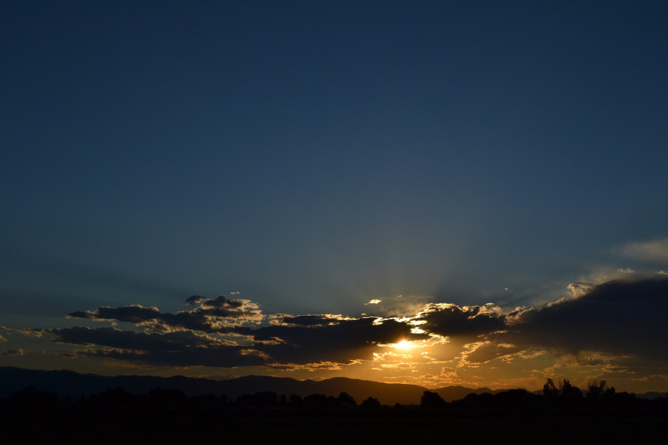 Low Cloud Sunset Over the Rockies
