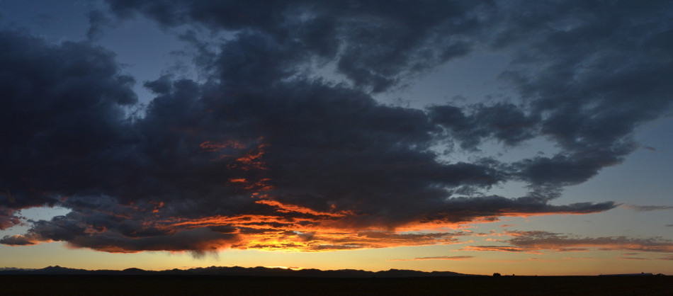 Vibrant Stormy Sunset Clouds Panoramic 2