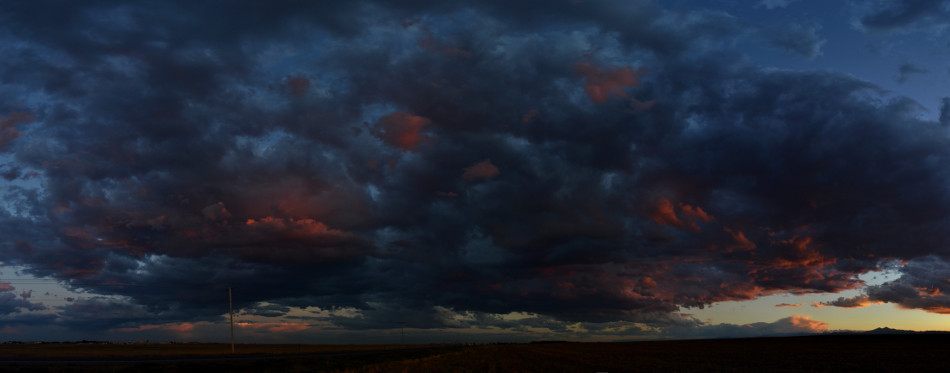 Vibrant Stormy Sunset Clouds Panoramic 3