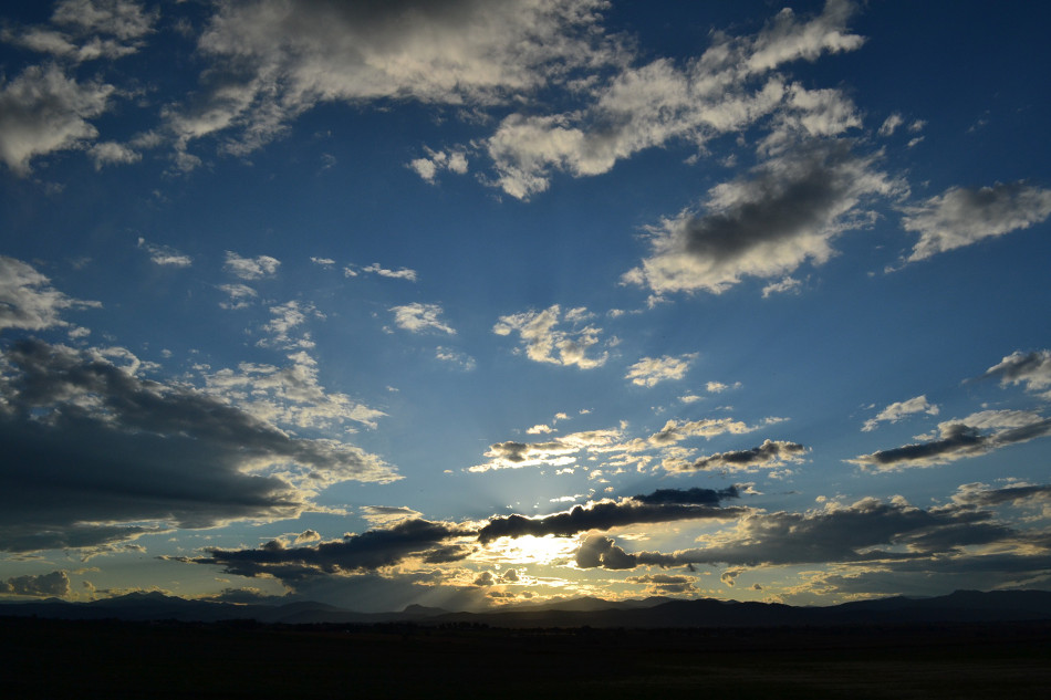 Early Sunset with Crepuscular Rays