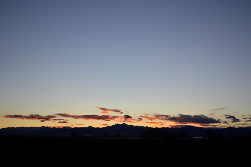 Sunset, Small Low Orange Clouds