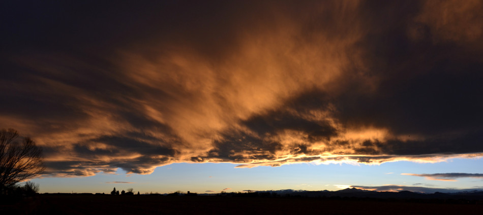 Orange Stormy Sunset Panoramic