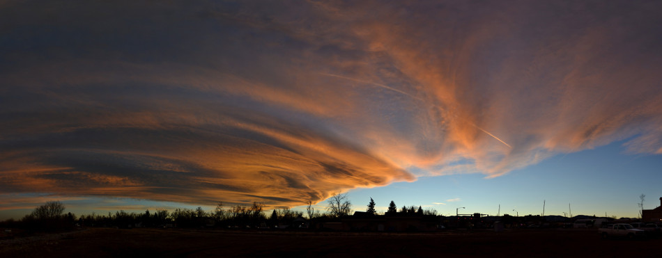Orange Panoramic Sunset Clouds