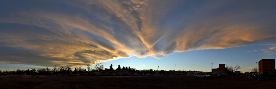 Yellow Panoramic Sunset Clouds