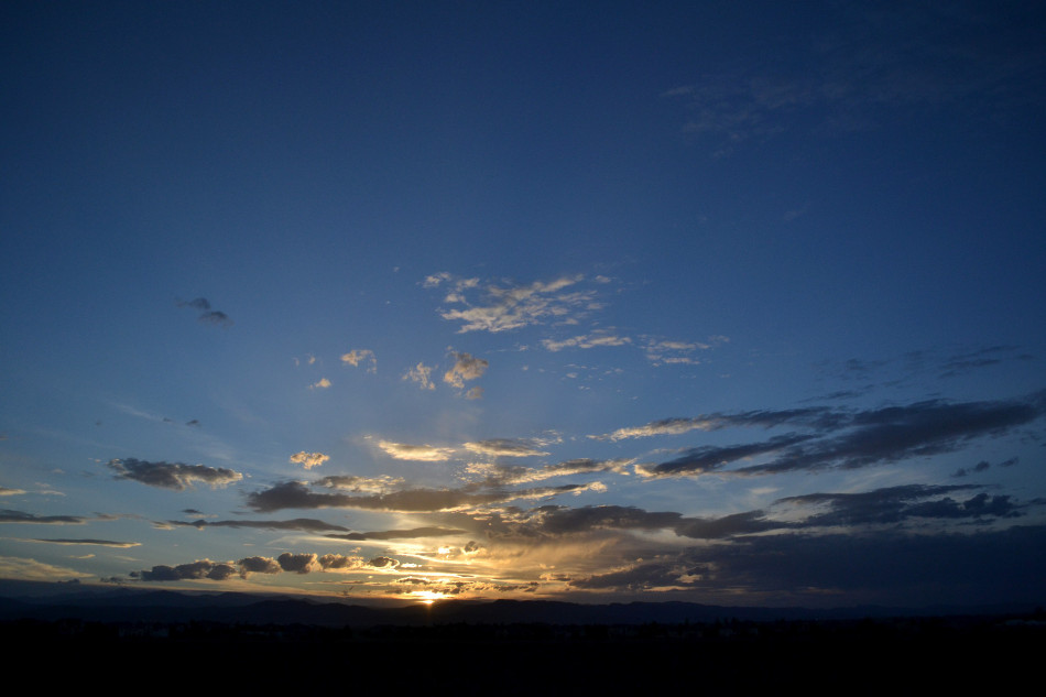 Orange Sunset over the Front Range