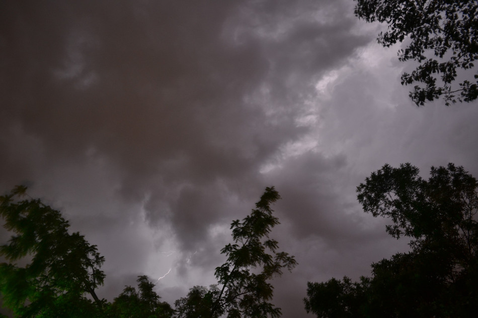 Night Thunderstorm Lightning Illuminated Clouds 3