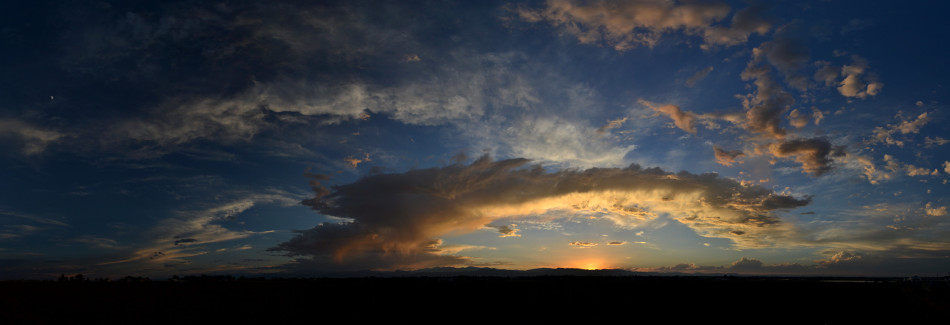 Orange Sunset Panoramic