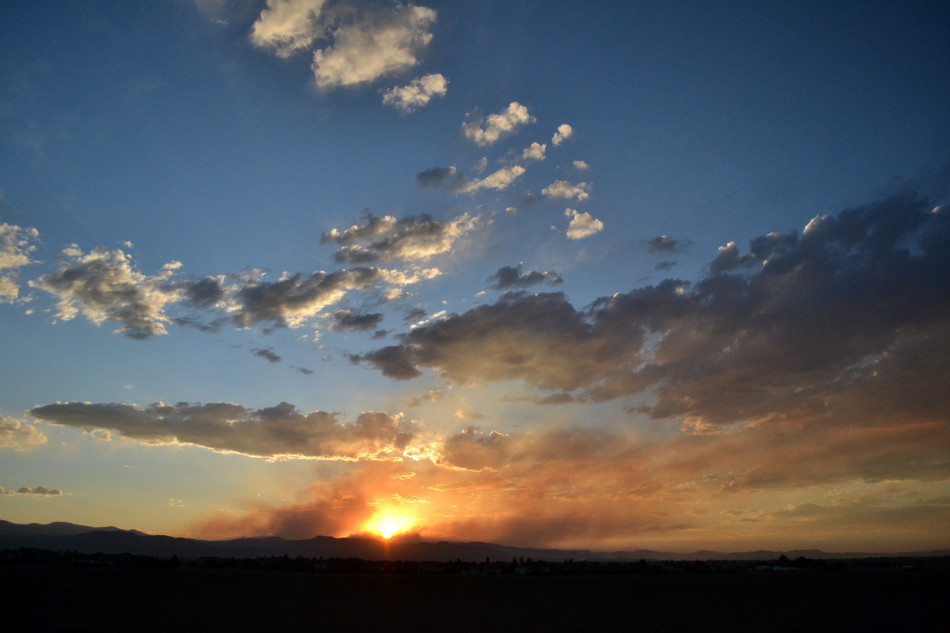 Sunset Colored by Wildfire Smoke