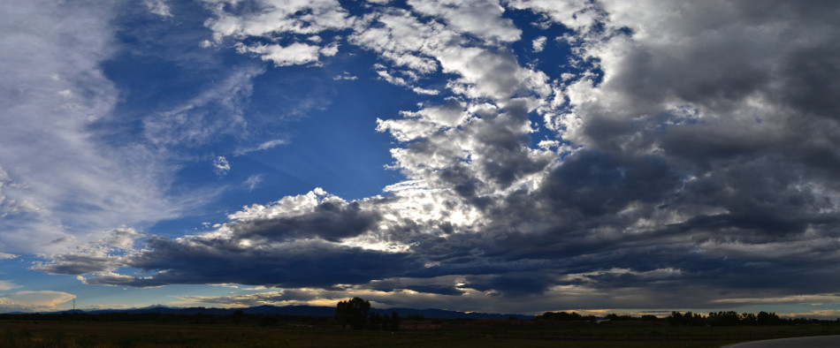 Backlit Stormy Dark Clouds