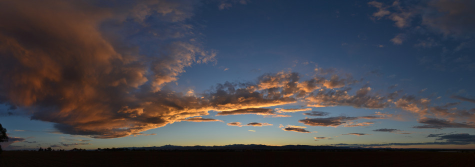 Orange Sunset Panoramic