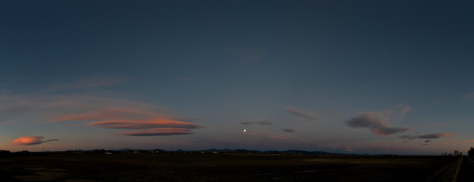 Pink Lenticular Clouds Sunrise Panoramic