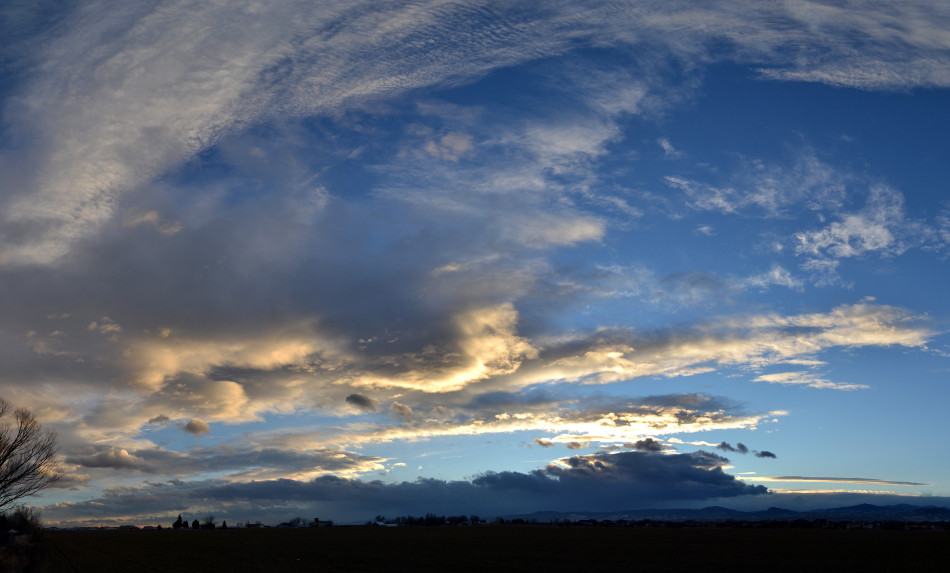 Peach Colored Sunset Panoramic