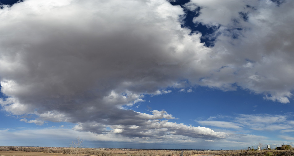 Panoramic Darker Stratus Clouds in the Late Afternoon
