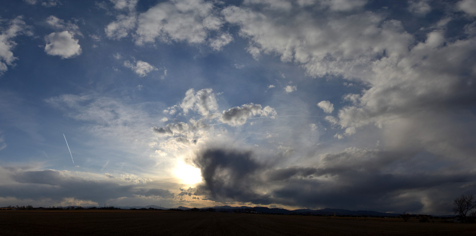 Late Afternoon Backlit Stratus Clouds