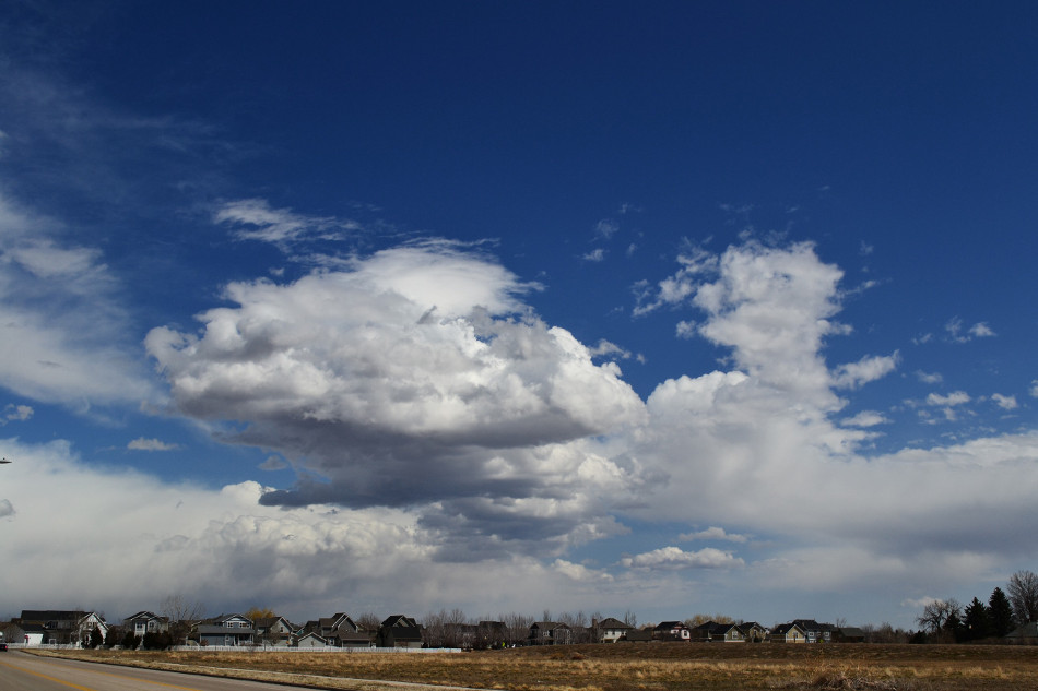 Stormy Spring Afternoon Clouds Cumulus