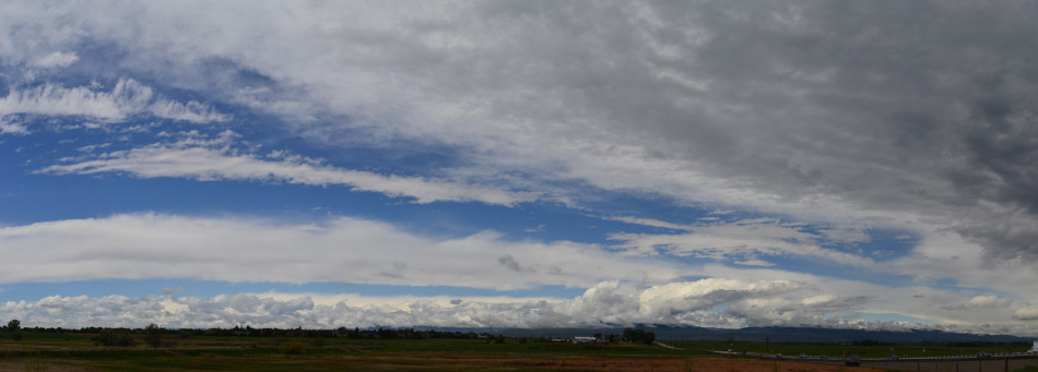 Little Clouds Hugging the Mountains Between Storms