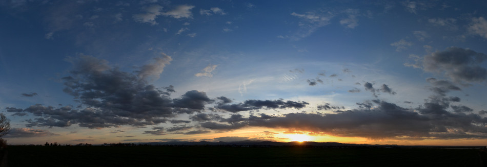 Stratus Cloud Sunset, Panoramic