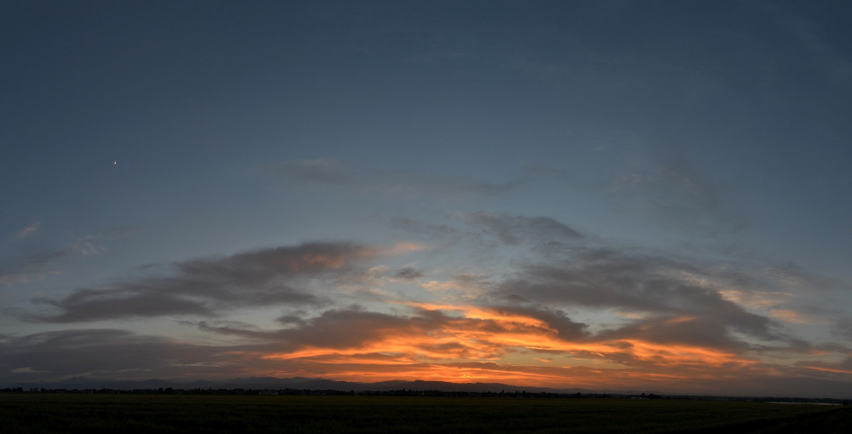 Orange & Salmon Colored Sunset Panoramic 2