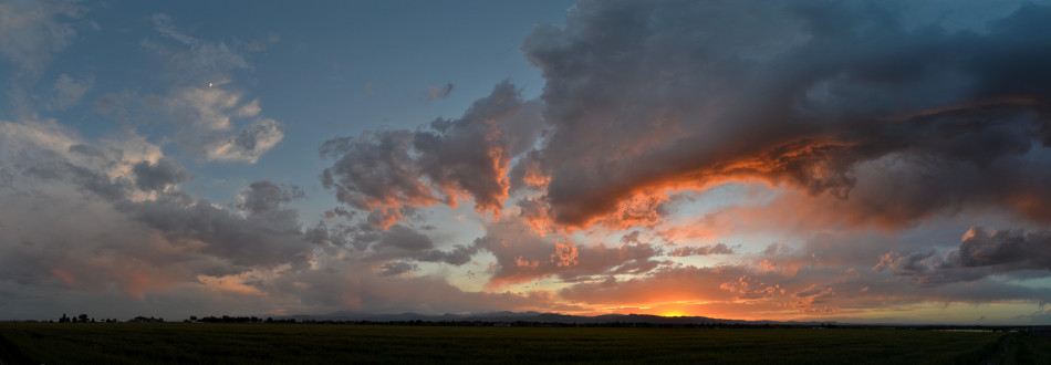 Sweeping Orange & Pink Sunset Panoramic