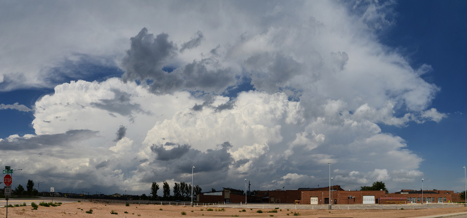 Tall Thunderhead Building on the Eastern Plain of Colorado, Panoramic