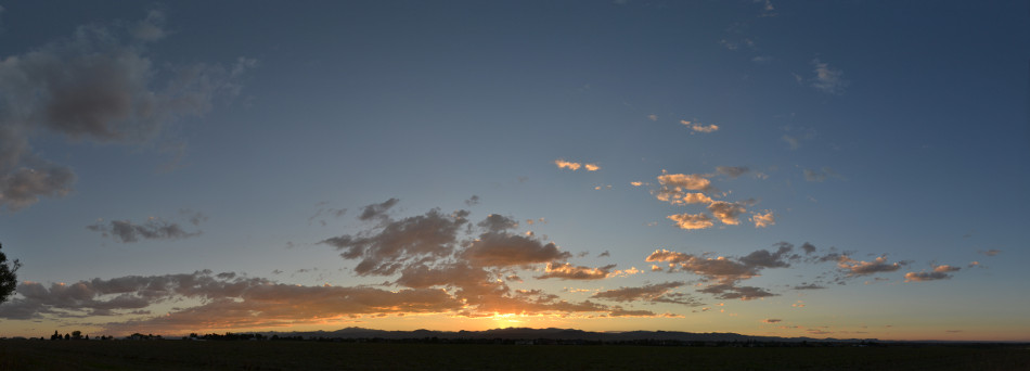 Calm, Simple Orange Stratus Sunset