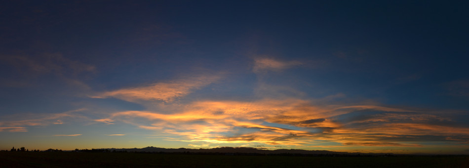 Orange Autumn Sunset Panoramic