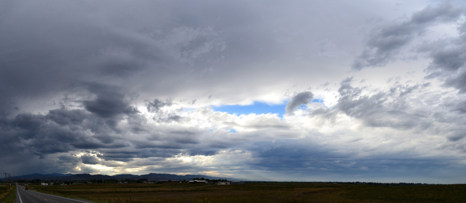 Stormy Blue-Gray Clouds, Evening