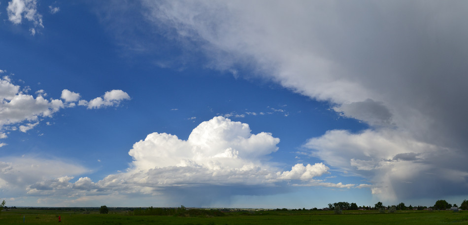 Afternoon Spring Rain Clouds Panoramic