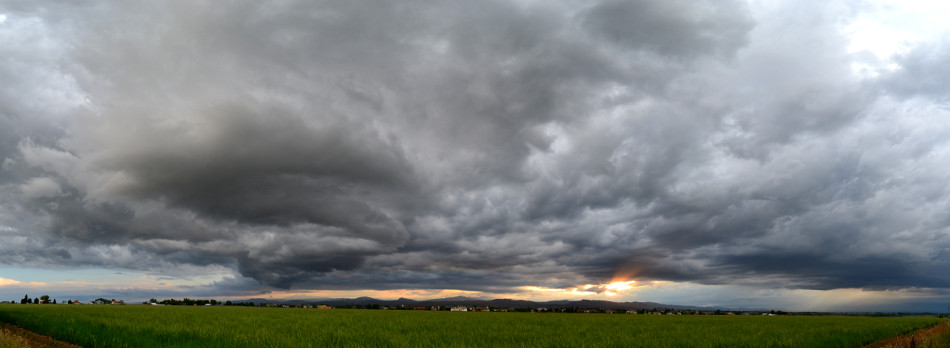 Dark Cumulus Stormy Sunset