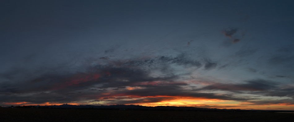Fading Pink Sunset Panoramic