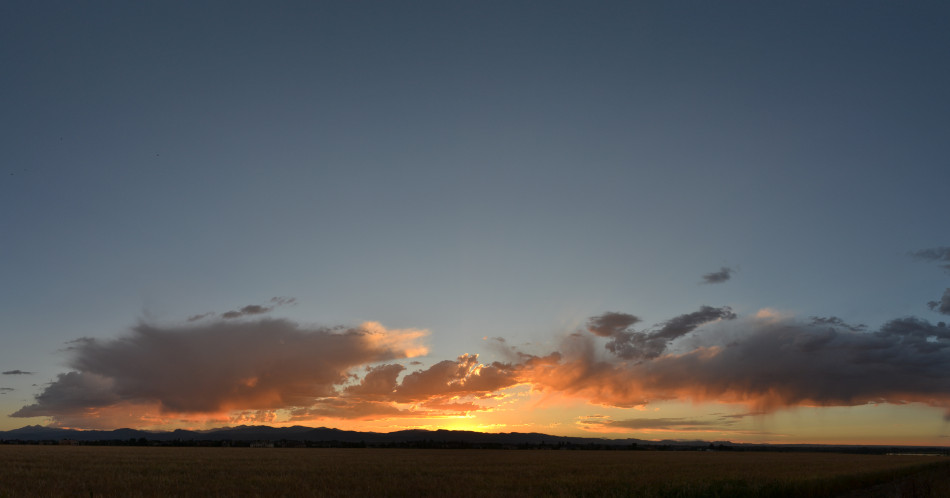 Small Rain Cloud Orange Sunset
