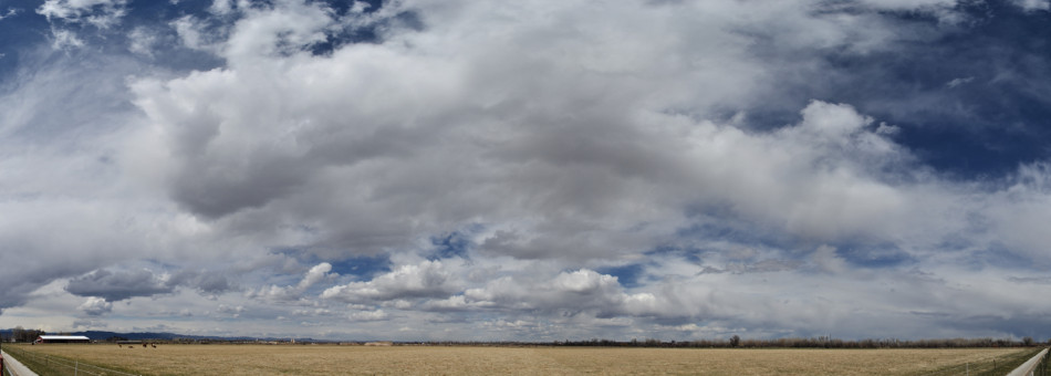 Spring Afternoon Clouds Panoramic
