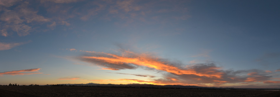 Neon Orange Sunset Panoramic 1