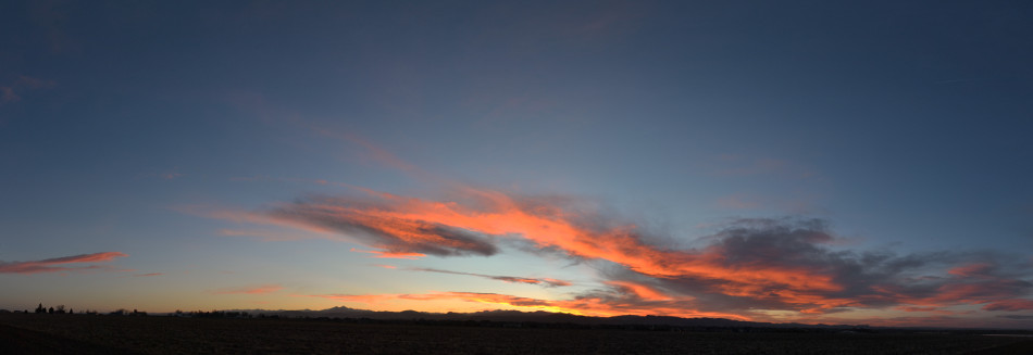 Neon Orange Sunset Panoramic 2