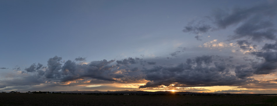 Summer Evening Panoramic Sunset