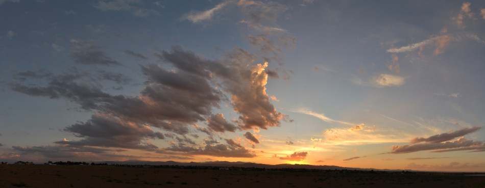 Orange Peaceful Sunset Panoramic