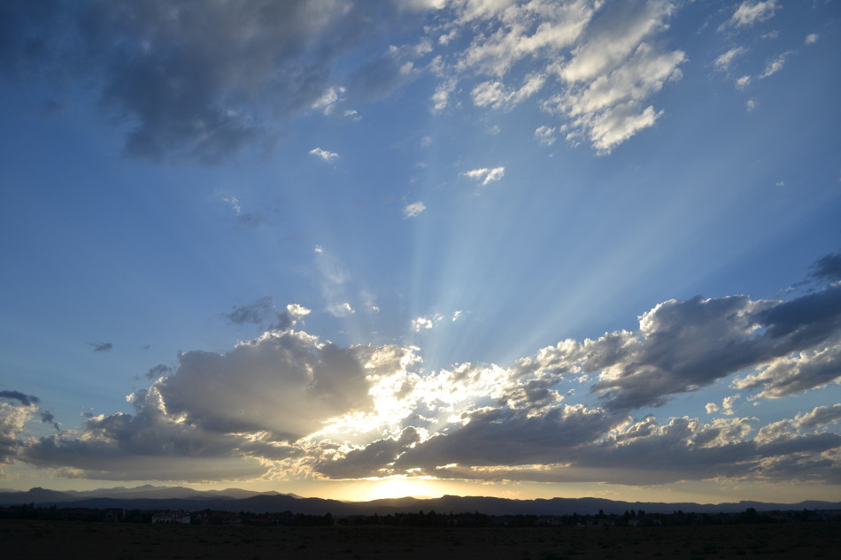 Bright Sunset, God's Rays