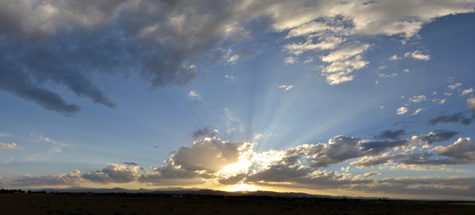 Panoramic Sunset, God's Rays