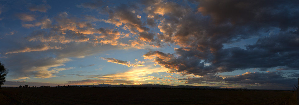 Sweeping Orange Sunset Panoramic