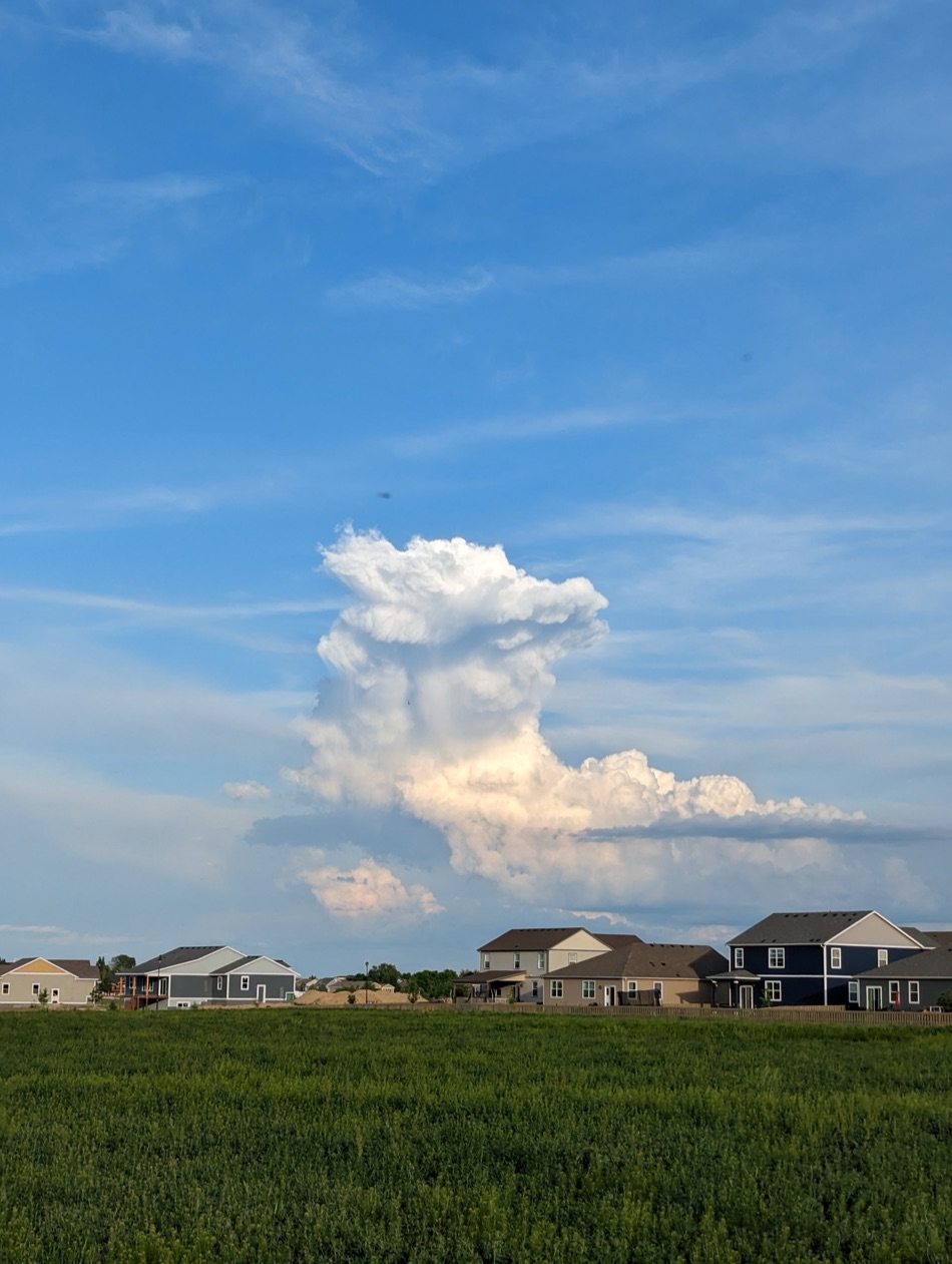 Building Distant Evening Storm
